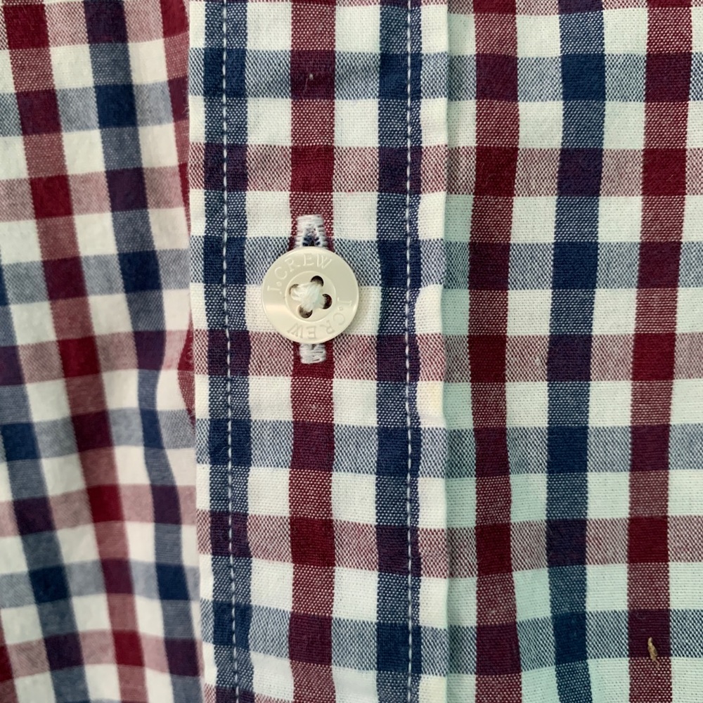 J. Crew Factory checked button down. Slim Large - Picture 4 of 4